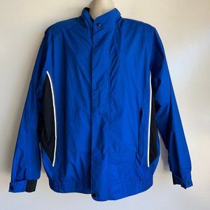 DRYJOYS FootJoy Blue Full Zip Rain Wind Golf Jacket Men's Medium